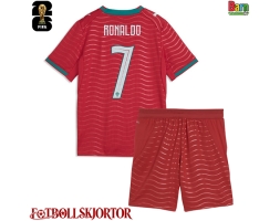 Portugal Cristiano Ronaldo #7 Hemmakläder Barn VM 2026 Kortärmad (+ Korta byxor)
